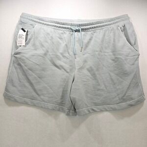 Original Use Womens XXL Light Blue Knit Sweat Shorts Drawstring Elastic Waist